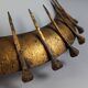 Sunburst lamp with nails forged with gold leaf and opaline, 1940s
