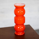 Vintage orange bubble vase 70s