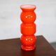 Vase bubble 70s orange vintage