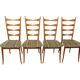 Ensemble de 4 chaises de salle à manger danoises, années 1960.