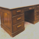 Bureau plat a caisson en acajou en bois d'acajou XX siècle