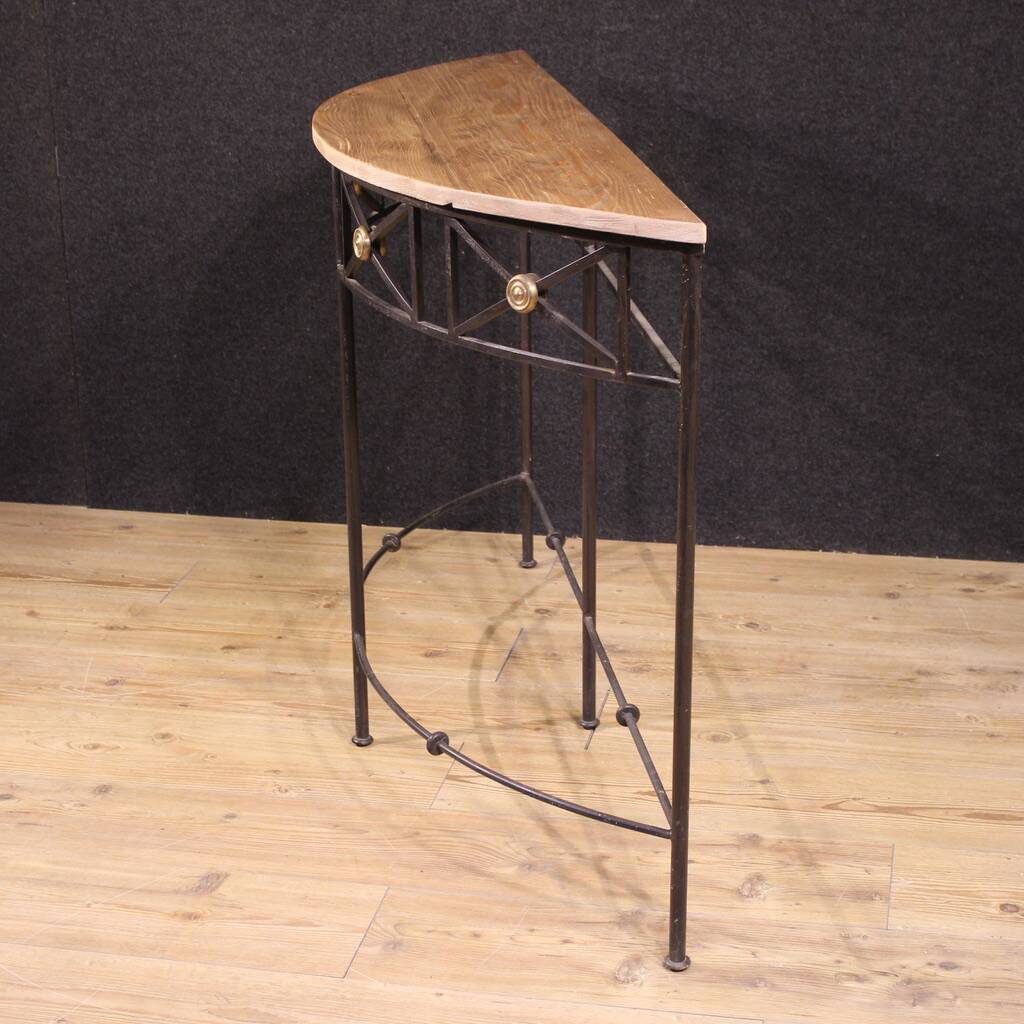 20th century French half-moon console