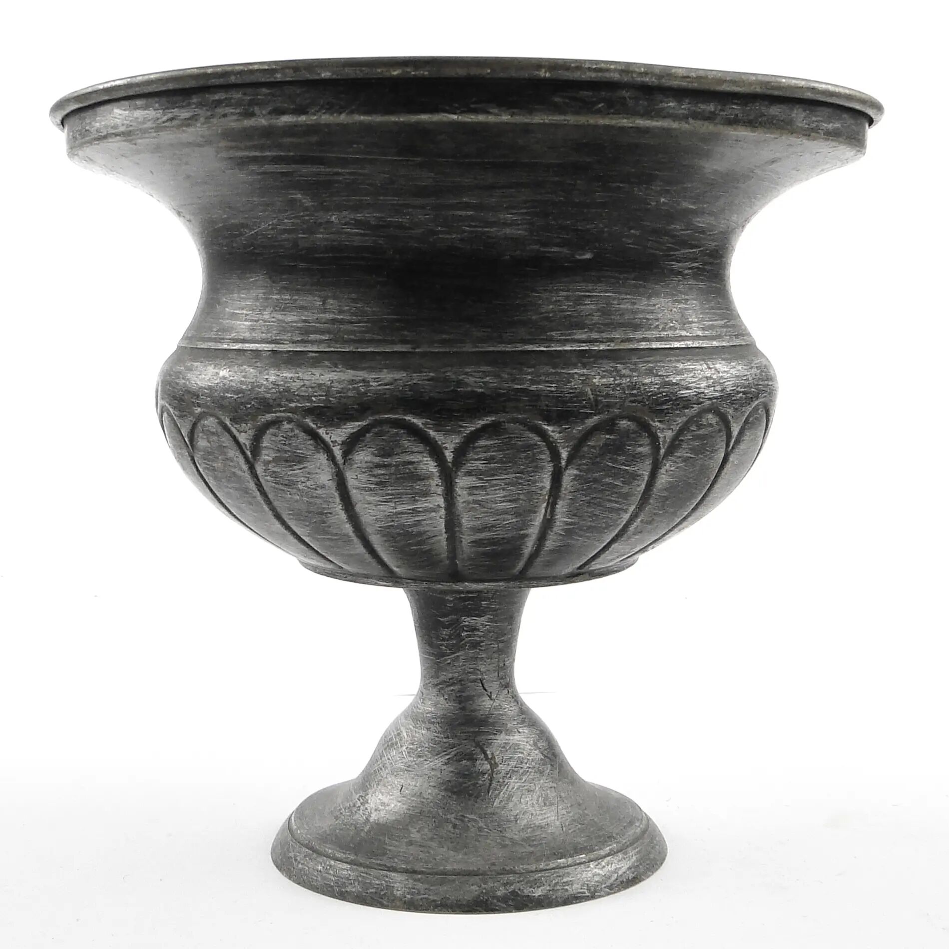 Planter, art nouveau, metal, Poland, 1950s