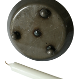 Vintage metal spring candle holder