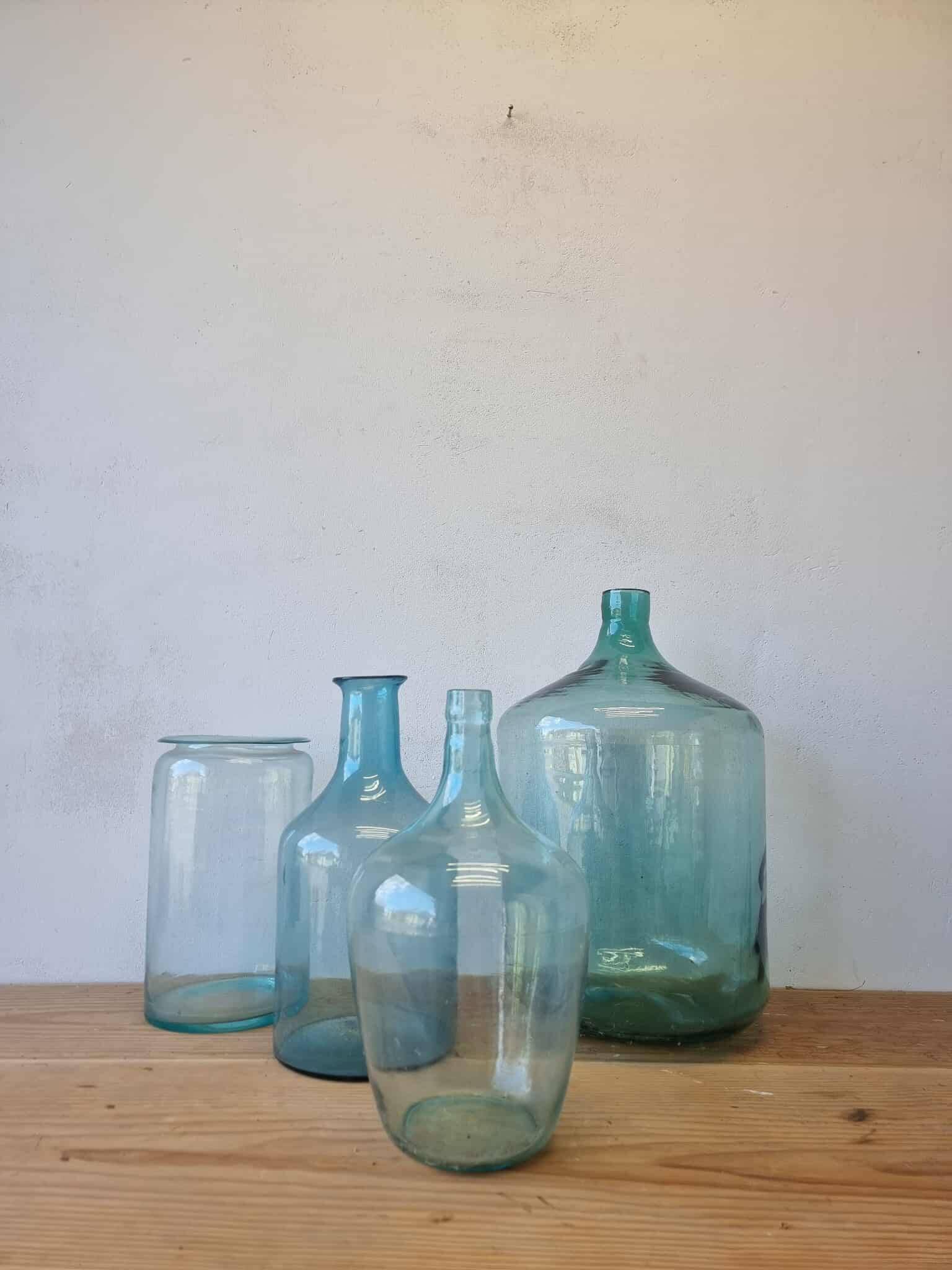 Vintage glass bottles and vases