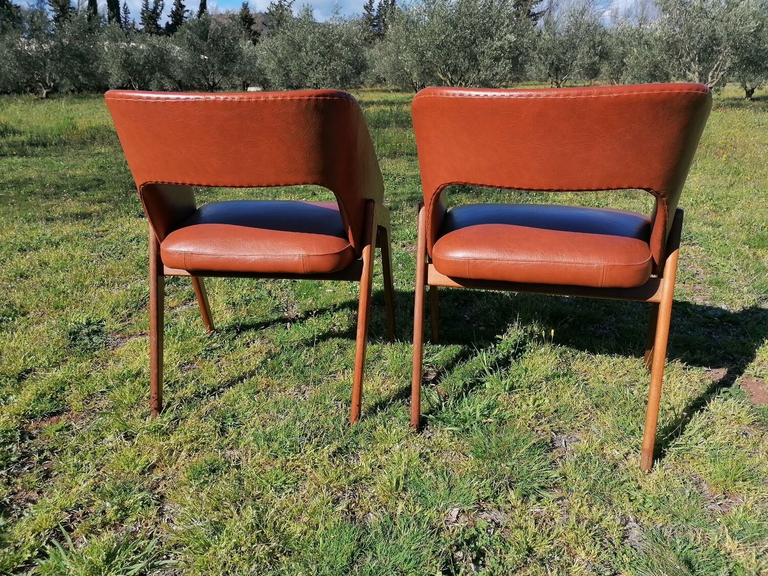 Pair of shell armchairs n°634 by Michel Ducaroy for Roset SNA