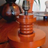 Vintage 50s lamp in varnished wood