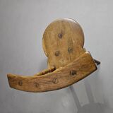 Old farmers tripod chair for decorative use