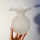 Vase Lancel forme boule verre dépoli soufflé travail de Murano