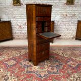 Lady's secretary in marquetry stamped