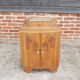 Antique art deco style wooden and marble bedside table