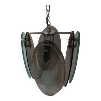 Glass chandelier 70s
