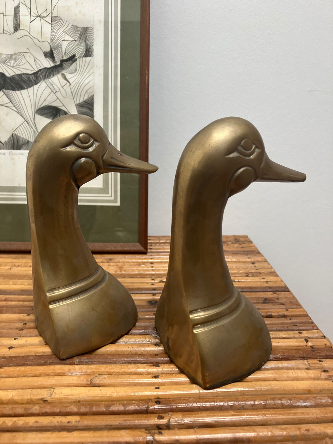Brass Duck bookends