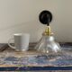 Applique vintage en verre holophane