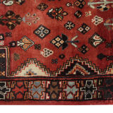 Vintage Persian Qashqai Handmade Wool Shiraz Rug- 119x243cm