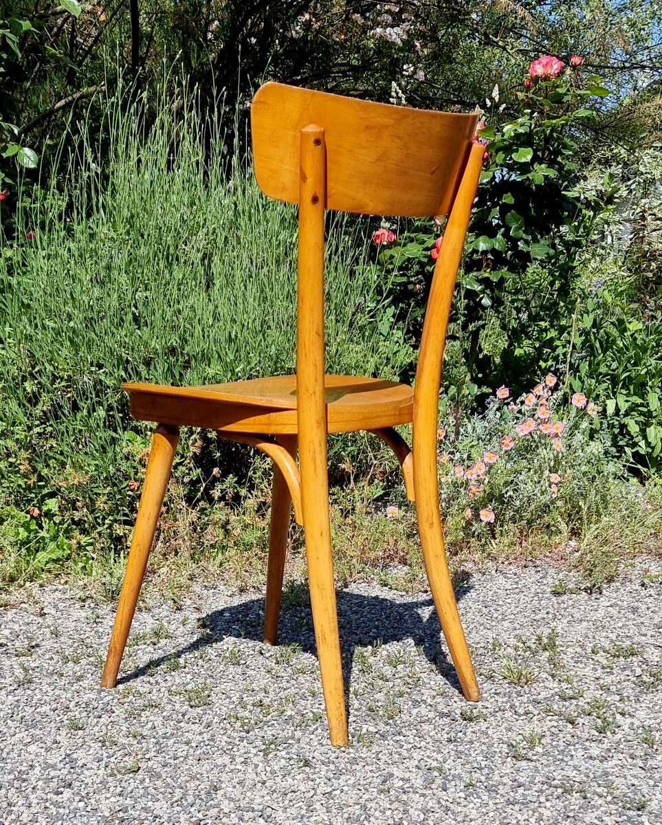 Chaise bistrot de Charmoille années 70