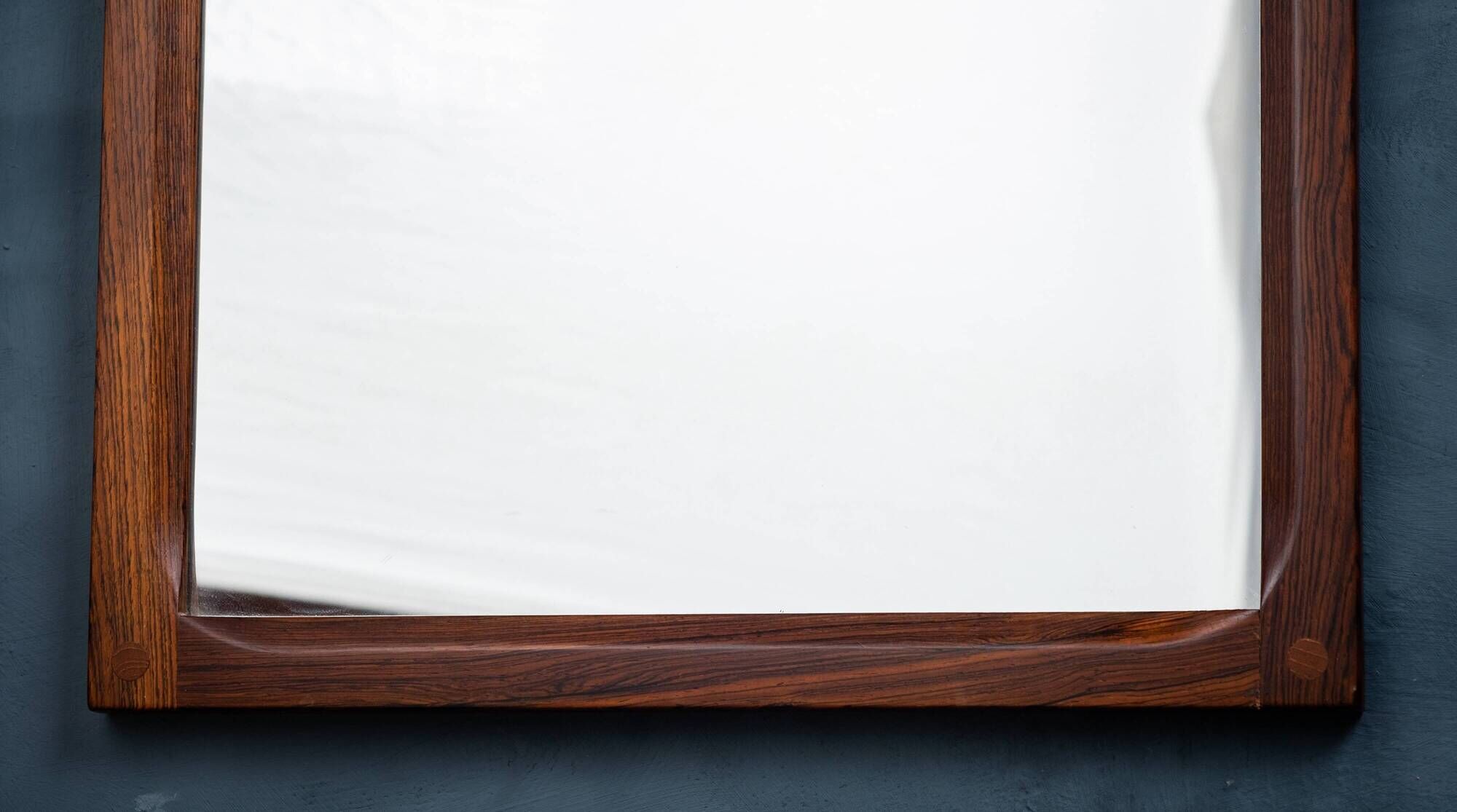 Danish Mirror with Rosewood Frame by Aksel Kjersgaard, 1960s