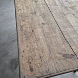 Antique rustic bistro farm table 1900 one drawer - 1m23