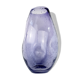 Purple bubble blown glass vase