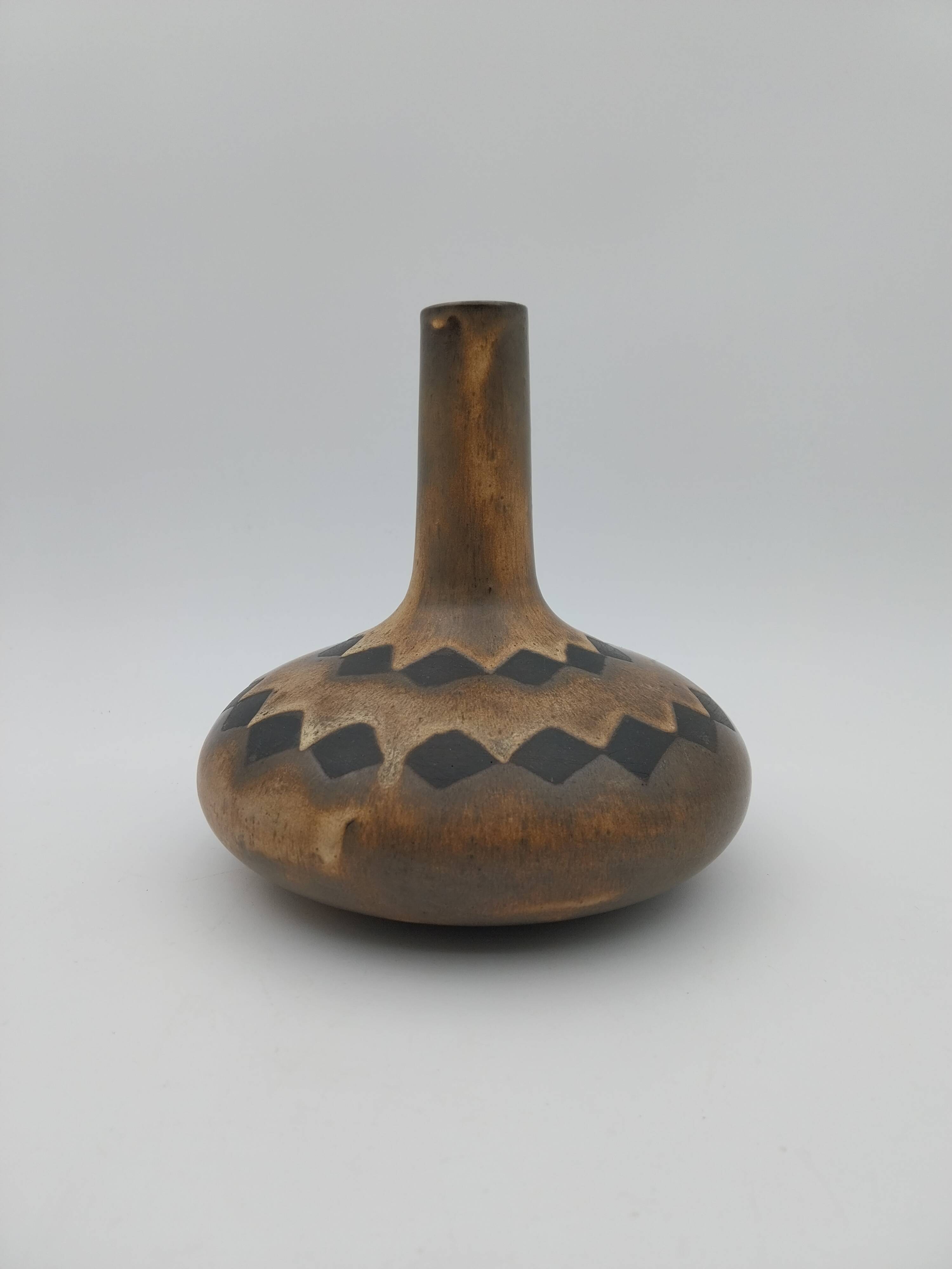 Long-necked ceramic vase