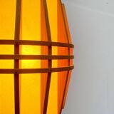 Mid-Century Wooden Cocoon Pendant Lamp
