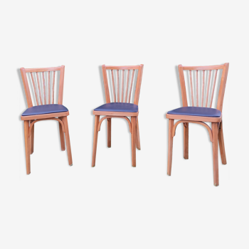 Ensemble de 3 chaises bistrot Baumann n°12