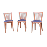 Set of 3 baumann bistro chairs n°12
