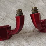 Pair of Art Deco ceramic wall lights