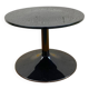 Designer coffee table – tulip base in resin and black lacquered plastic