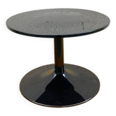 Table basse design – pied tulipe resine et plastique laqué noir