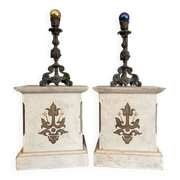 2 x French church consoles