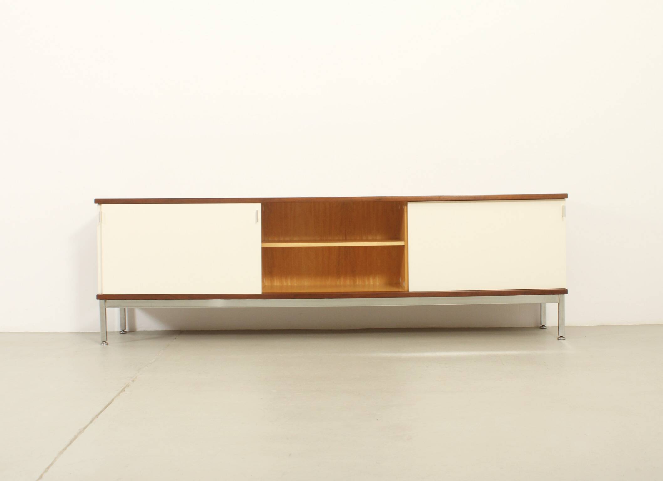 Sideboard of three sliding doors published by Airborne, France, 1960s.