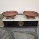 Ancient scale in marble and wood