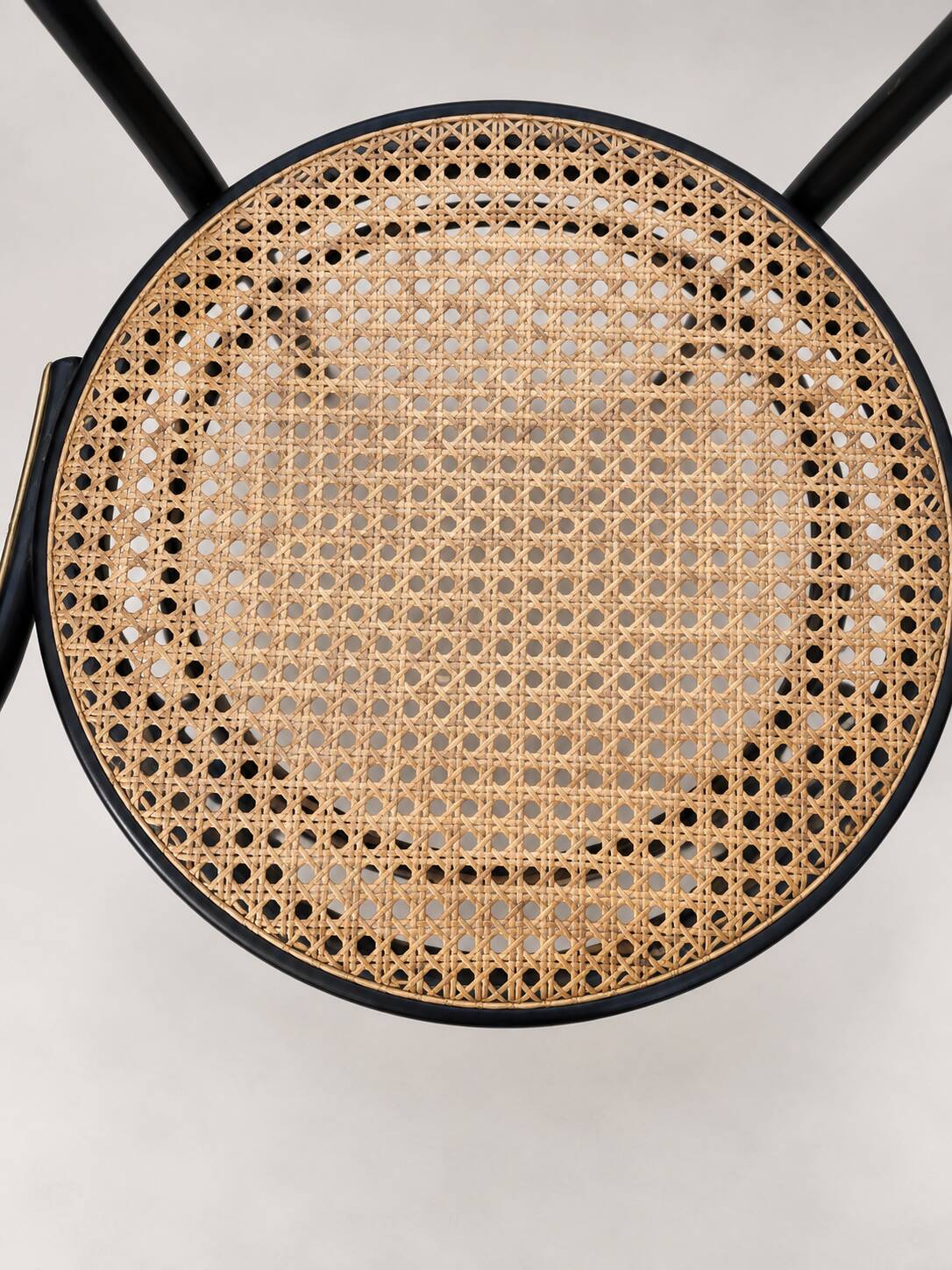 Thonet armchair in bent wood and caning – Czechoslovakia