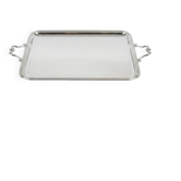 Christofle, large silver-plated serving platter with shell motif.