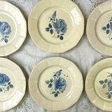 6 flat plates digoin sarreguemines model "cannes"