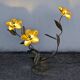 Vintage Brass Flower Floor Lamp - Hollywood Regency Style 1960s/1970s