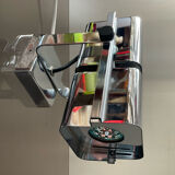 Vintage hinged wall lamp in chromed metal