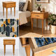 Vintage bedside table, solid oak, 1950s.