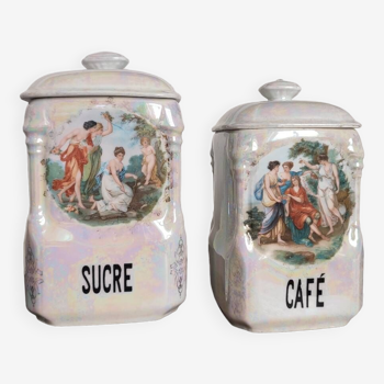 Vintage condiment jars