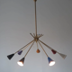 Lustre Sputnik à 7 bras en laiton