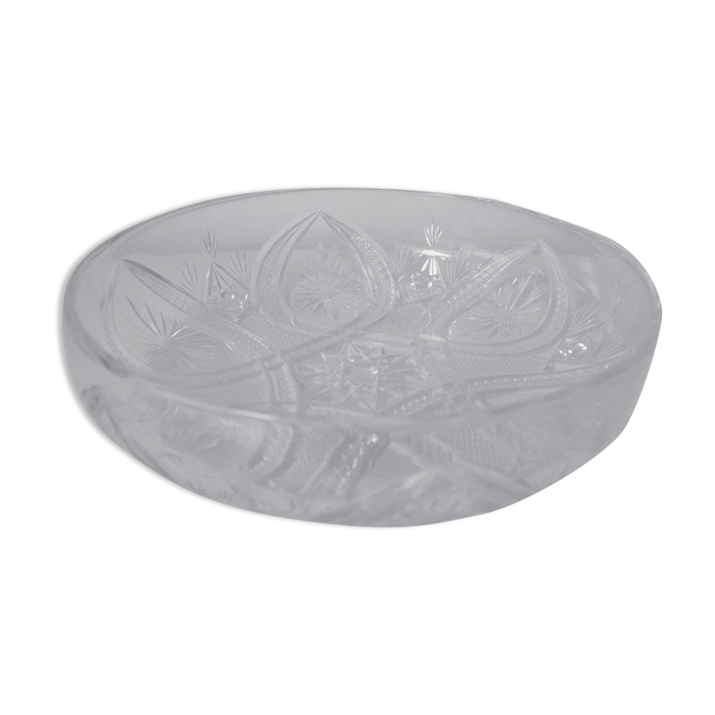 Chiseled crystal bowl