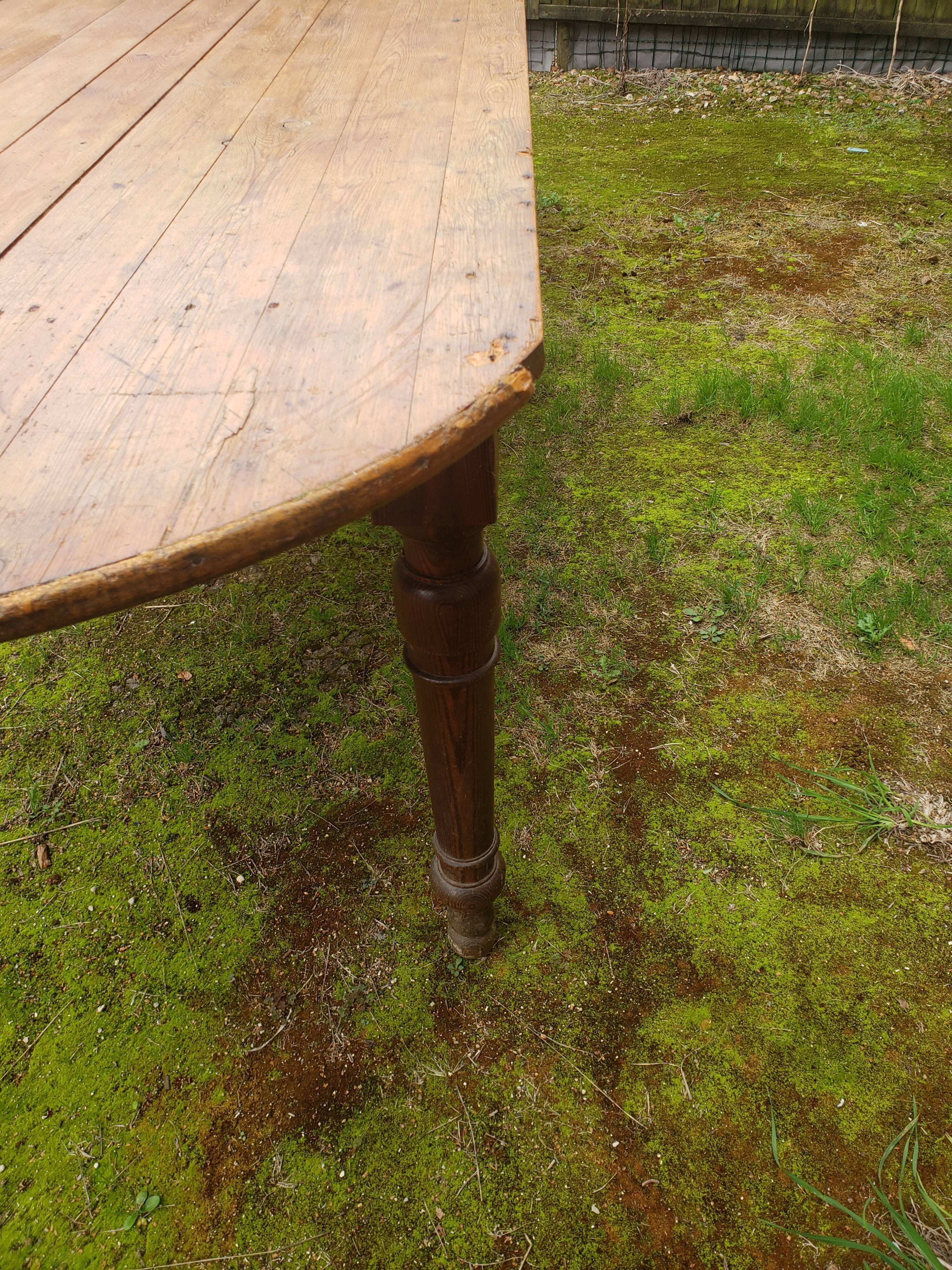 Old farm table in pine 3 meters