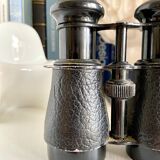 Black metal binoculars