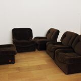 Modular armchairs panarea chenille by lev & lev, 1970s, set of 5
