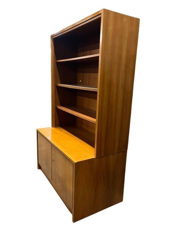 Bibliothèque / vitrine en bois vintage