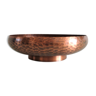 Cut empty copper pocket hammered by Wall / vintage 60s-70s