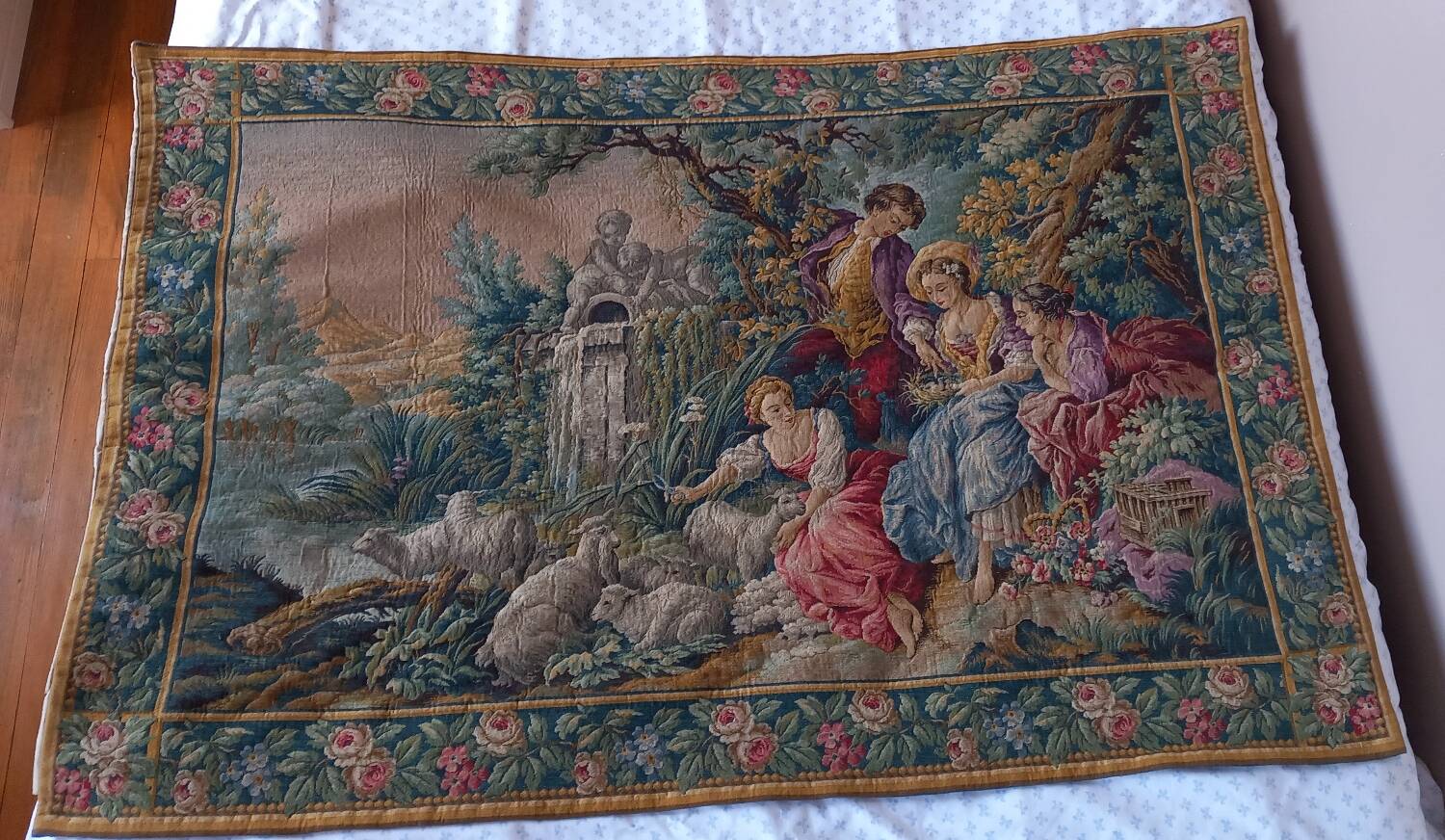 French wall tapestry Jacquard - La Filandiere