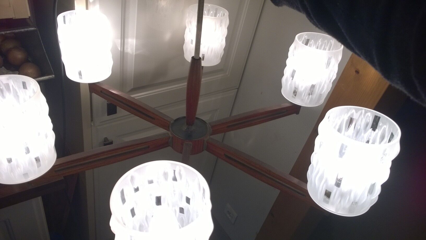 Scandinavian teak chandelier