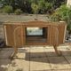 Art Deco buffet with showcase and solid raw wood mirror